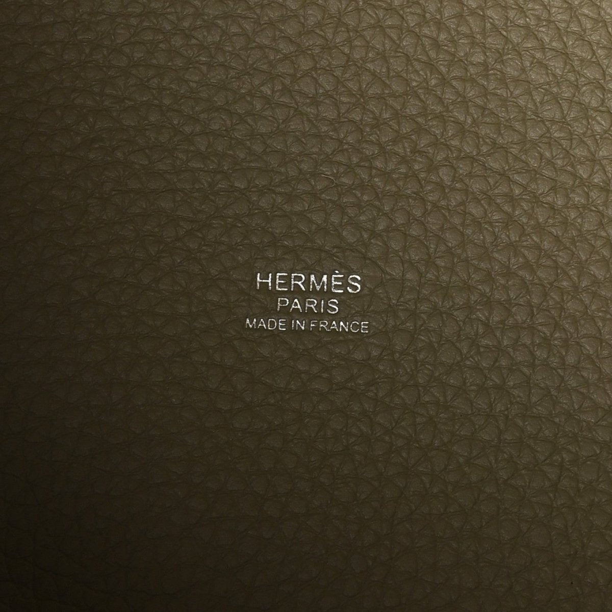 Hermès Paris leather lining panel with Made in France stamp