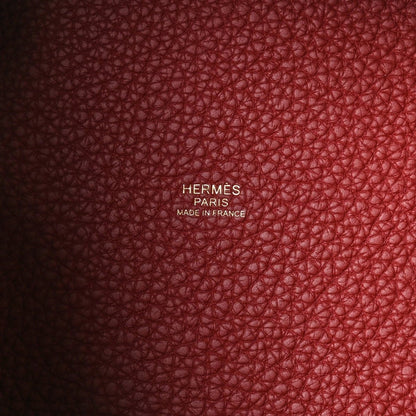 Red leather lining with HERMÈS PARIS MADE IN FRANCE stamp