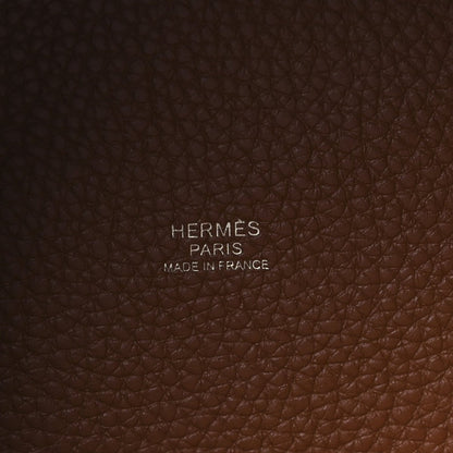 Hermes Picotin lock bag leather with embossed Hermes Paris text and made in France