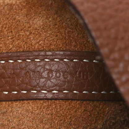 Hermes Picotin lock bag leather panel with white stitched edge and embossed marks